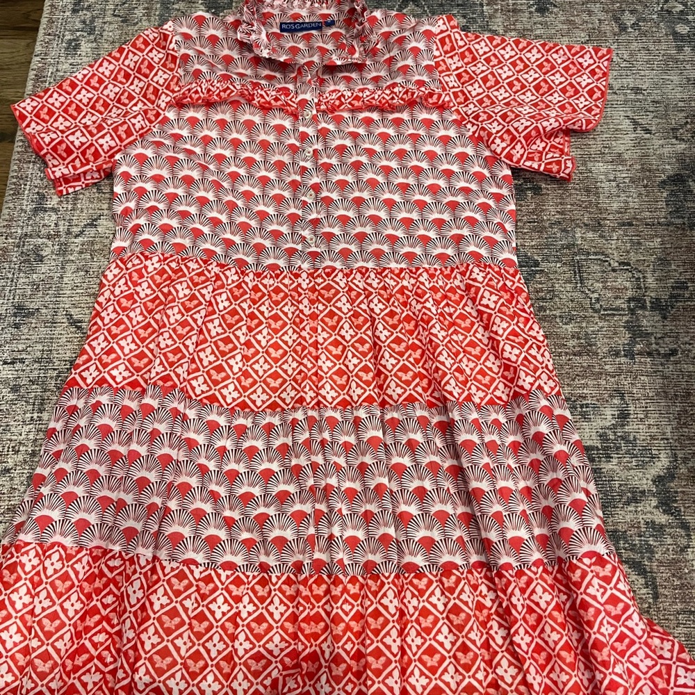 Ro’s Garden Vibeka floral cotton A-Line minidress size small